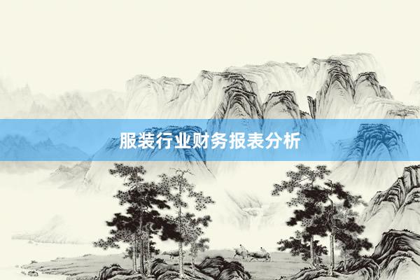 服装行业财务报表分析